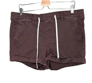 Torrid Womens Burgundy 3.5" weekend mid rise Drawstring Shorts Size 1X thumbnail 1