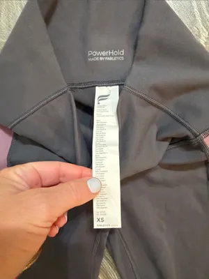 Fabletics On-The-Go Powerhold Colorblock high waisted Leggings XS Gray w/pockets thumbnail 2