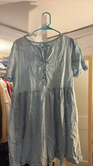 Jane and Delancey Faux Denim Dress thumbnail 3