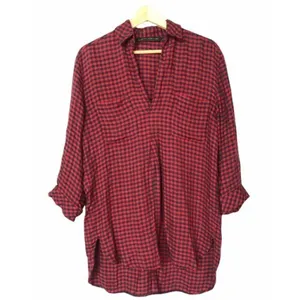 Zara Checkered‎ Plaid Long Sleeve Tunic Dress XS thumbnail 2