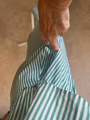 Velvet Tees Velvet by Graham & Spencer Jayel Cotton Stripe‎ Wrap Dress Green Wrap Size XS thumbnail 8
