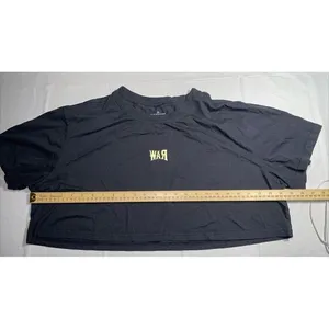 Rawgear Women‎ Black Crop Top T-shirt Size Large thumbnail 3