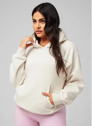 Fabletics Womens Oatmeal Heather Fleece Hoodie LS2357069 Size Small NWT thumbnail 1
