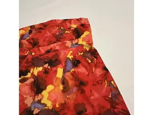 New York & Company Strapless Sheath Dress Red Water Color Sz 12 NWT $56 thumbnail 4