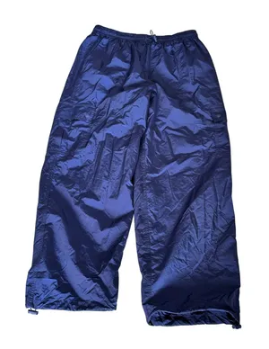 Victoria's Secret PINK Navy Blue Cargo Track Pants Parachute Wide Leg Large thumbnail 1