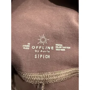Offline by Aerie OG Legging Hi-Rise Mineral Wash Ribbed Side Pocket Purple Small thumbnail 3
