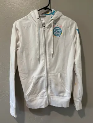Disney Disneyland 2019 White Zip Up Hoodie thumbnail 1