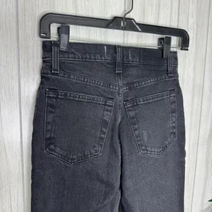 NWT Abercrombie & Fitch Ultra High Rise 90s Straight Jean Black Destroy 24 / 00R thumbnail 6