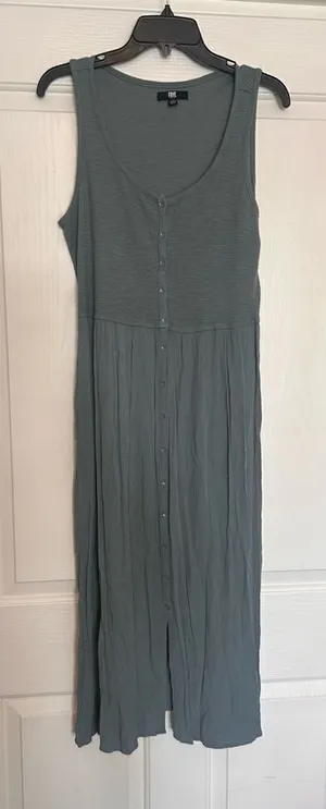 Frye Button Front Cotton Midi Dress thumbnail 1