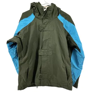 Bonfire Fusion Reign Snowboarding Hooded Jacket Colorblock Green Blue Large thumbnail 2