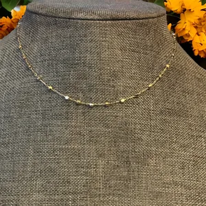 Frenzy Dainty Ball Chain Necklace Gold thumbnail 2