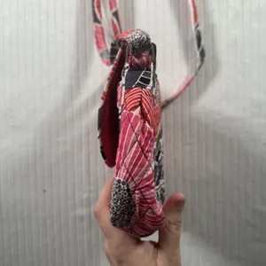 Vera Bradley Floral Quilted Crossbody Shoulder Bag Pink Gray Cotton Purse thumbnail 8