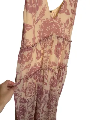 💗Free People Julianna Maxi Dress Size‎ Small Boho Tiered Floral Maxi Dress 💗 thumbnail 5