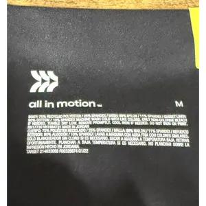All In Motion Women Leggings Brushed Sculpt High Rise Pocket Black Sz M UPF 50 thumbnail 3