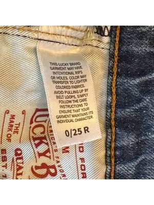 Lucky Brand Boyfriend Mid Rise Flare Patchwork Jeans Size 0/25R Cotton Hemp thumbnail 8