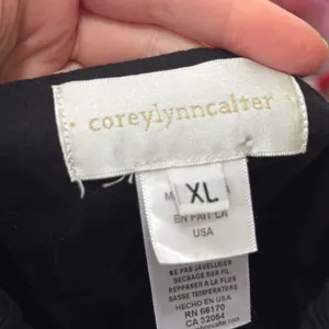 Corey Lynn Calter Black Ruffled Babydoll Blouse Womens XL Whimsigoth Witchy Top thumbnail 4