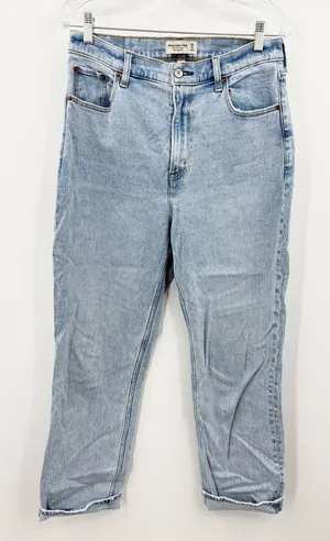Abercrombie & Fitch Women's The Ankle Straight Ultra High Rise Size 8L thumbnail 1