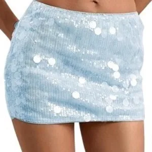 NWT‎ MakeMeChic Sparkly Sequin Low Rise Micro Mini Skirt Y2K Rave XS thumbnail 4