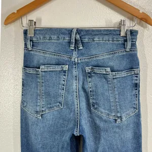Good American Good Legs Flare Jeans Cashmere Blend Split Back Pocket Size 4 / 27 thumbnail 8