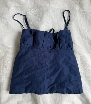 Edikted Linen Look Open Back Top thumbnail 1