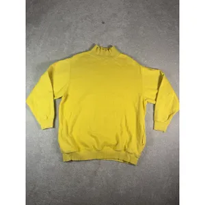 aerie oversized mock neck sweatshirt M bright yellow Pockets thumbnail 2