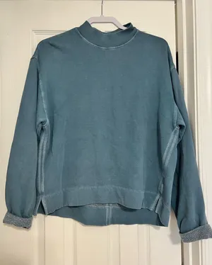 Old Navy Crewneck Blue Sweater Oversized thumbnail 1