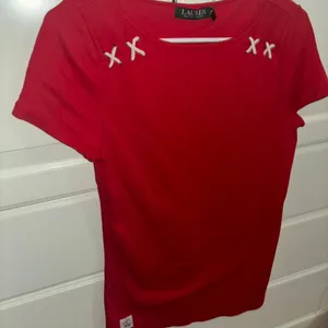 LRL RALPH LAUREN Nautical Red Soft Cotton Boatneck Tee thumbnail 2