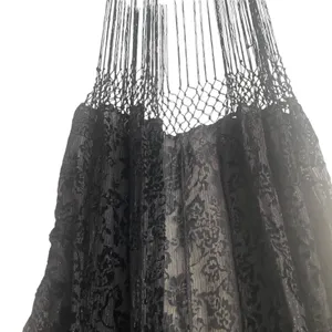 Jessica Simpson XL Witchy Velvet Fringe‎ Metallic Open Front Cardigan Long Top thumbnail 3