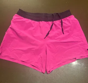 All In Motion Women’s Hot Pink Athletic Shorts with Black Waistband thumbnail 1