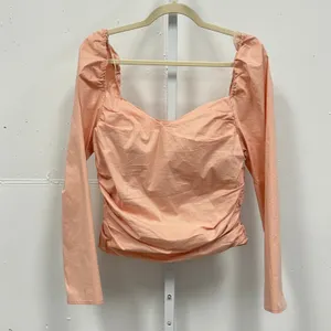 ASTR the Label‎ Blush Sweetheart Ruched Puff Long Sleeve Blouse Size XL Pink thumbnail 2