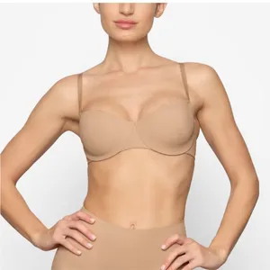 SKIMS SMOOTHING INTIMATES STRAPLESS BRA 34C NWT‎ color clay thumbnail 4