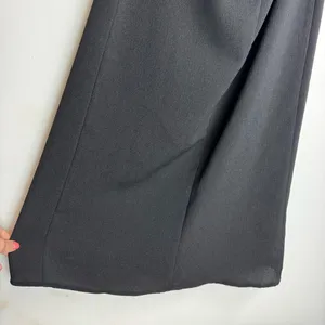 NWT ZARA Midi Corset Dress Sz Small Black Open Lace Up Back Side Slit thumbnail 16