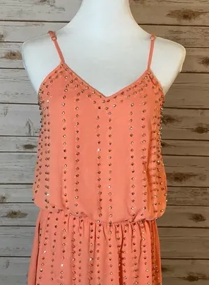 BLACK studded slip minidress Pink Size M thumbnail 1