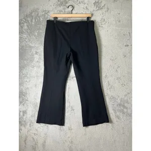 Maeve by Anthropologie The Margot Women’s Black High Rise Flare Pants Trousers L thumbnail 3