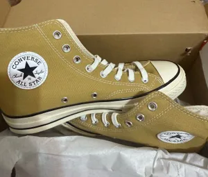 Sand colored high top converse  thumbnail 1