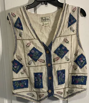 Vintage Tantrums Vest Blue Size L thumbnail 1