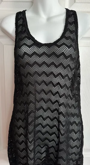 Roxy Black Swim Cover-Up No Size Tag (M) thumbnail 1