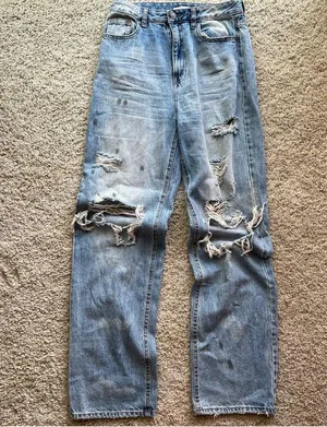 PACSUN Distressed Light Blue 90s Boyfriend Jeans thumbnail 5