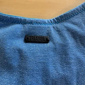Triangl Blue Sparkly Metallic High Cut V Front Bikini Bottom Small Beach thumbnail 6