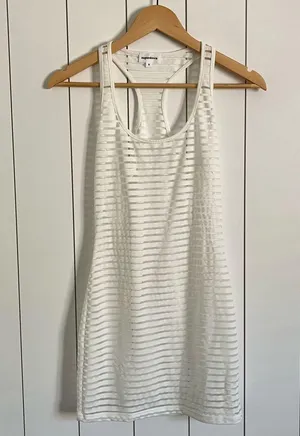 Revolve Superdown White Sheer Mini Dress Coverup thumbnail 1