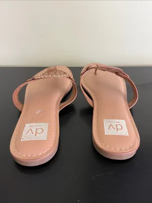 Dolce Vita Grimm Cognac Leather Thong Sandals with Decorative Medallion thumbnail 4