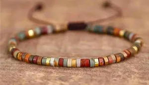 Unisex Healing Crystal Bracelet Handmade Beaded Rose Red Tiger’s Eye Stretch handmade thumbnail 7