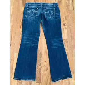 Vintage Rerock Express Barley Boot Cut Embroidered Low Rise Jeans 12R Y2K Grunge thumbnail 2