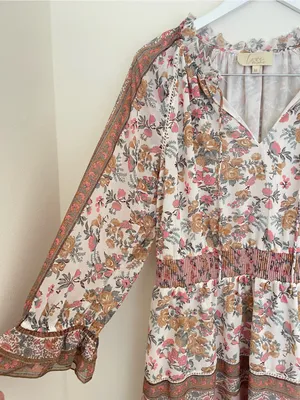 Anthropologie Love the Label Euphoria Boho Dress Size Medium thumbnail 5
