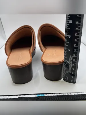 NWOB Madewell The Cecily Clog in Oiled Leather MSRP $168 size 7.5 brown thumbnail 8
