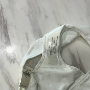 Aerie White Ribbed Bikini Bottoms thumbnail 3