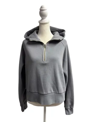 Vuori Restore Half 1/2 Zip Hoodie Fleece Sweatshirt Long Sleeve Gray Blue Medium thumbnail 3