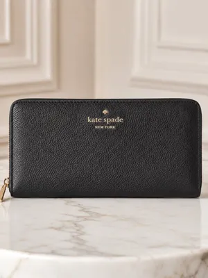 Kate Spade New York Refined Grain Leather Snap Wallet Black NWT thumbnail 2