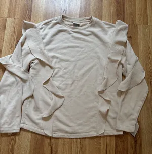 A new day Women's Ruffle Long-Sleeve Top - Cream thumbnail 1