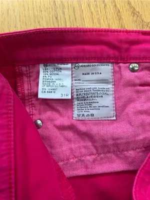 AG Adriano Goldschmied The Stilt Pink Cigarette Jeans Keep A Breast‎ Boobies 31R thumbnail 5